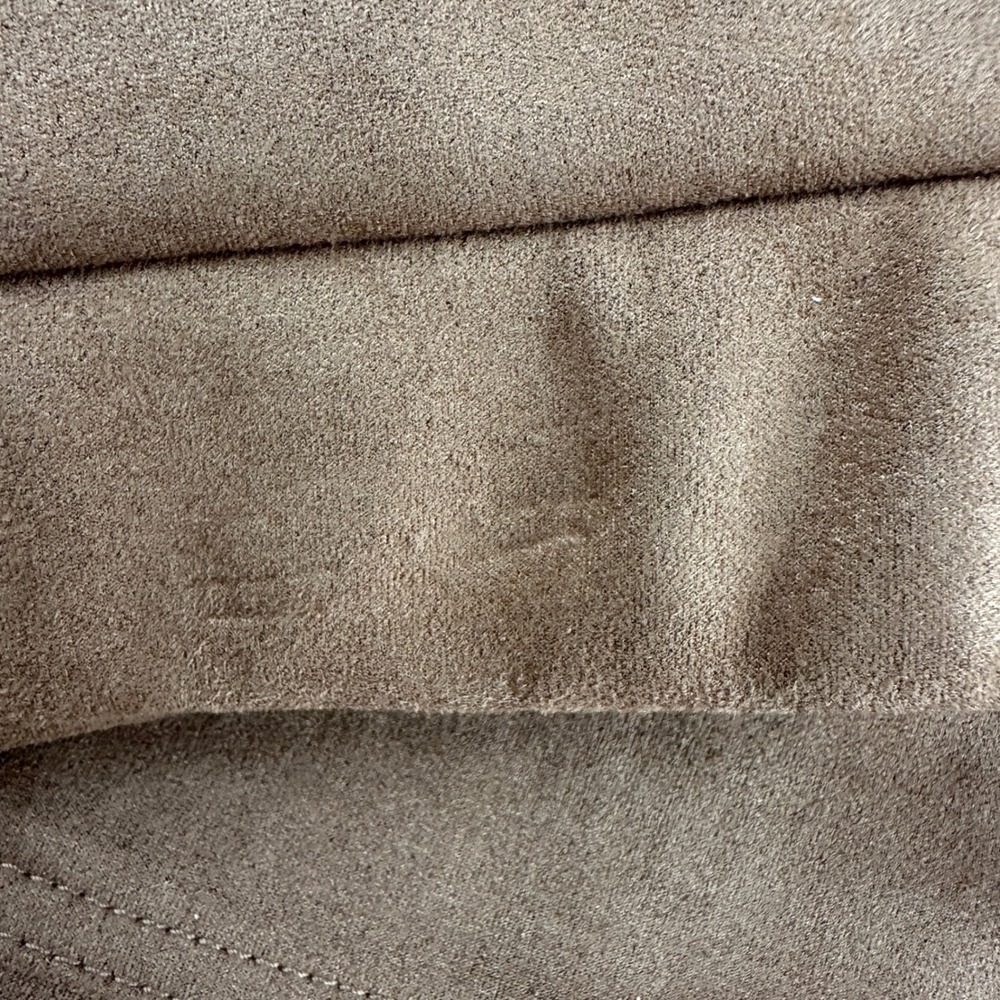 Blāshe Faux Suede Mini Skirt XL Brown A Line NWT Boho Festival Western Hippie - Picture 11 of 11